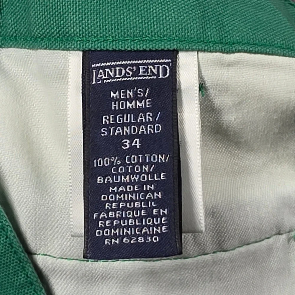 Lands' End Chino Shorts Mens 34 No Iron 9